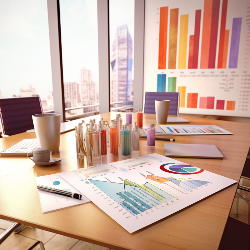 Chalkboard covered in PPC analytics visualizations