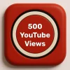 500 YouTube Views button icon – fast and safe video promotion